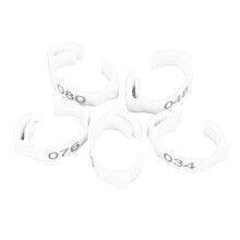 100 pièces de bracelets en plastique de couleur vive pour pattes de poulet avec numéros pour volailles