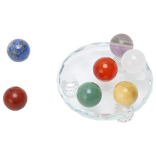 7 Chakra Crystal Stones Set with Charging Plate – Healing & Energy Purification