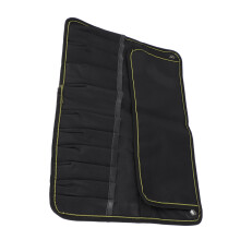 Large Black Motorcycle Roll Tool Pouch 600D Oxford, Multi Pocket