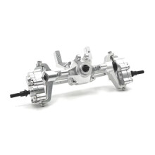 Silver Heavy Duty Metal Front and Rear Axle Kit for 1/24 RC Car Upgrade Compatible with FCX24 Xiaoqi Crusher K5