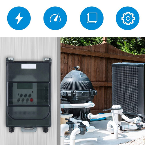 Harz/PC-Gehäuse Pool-Timer, 200 mAh, IP67, LCD, Außenbereich 2