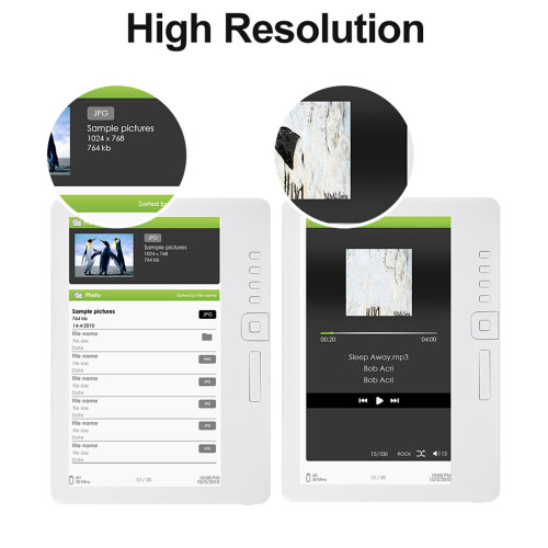 7 Inch E-Reader with 8G Storage, TFT LCD, Protective Case & Earphones 2