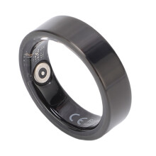 Fitness Tracker Ring 20mAh, 22.2mm Black Waterproof & Gesture Control