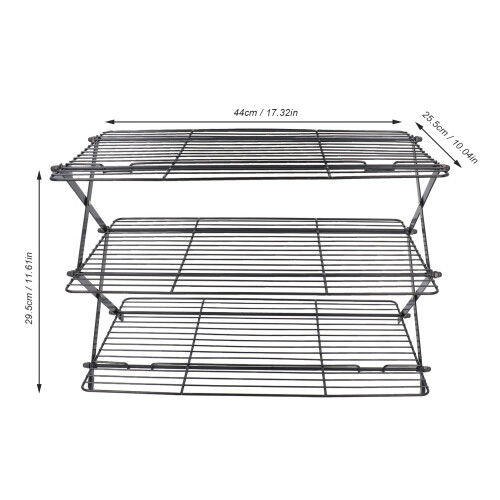 Foldable Iron Baking Cooling Rack for Cakes Cookies Biscuits, Rectangular 1