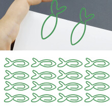Cute Fish Shape Office Paper Clips Set 100Pcs Lightweight Decorative Clips