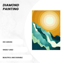 Landschap Diamond Painting Kit, Diamond Art Kits voor Volwassenen en Kinderen, Abstracte Landschapsverf (11,81 X 15,75 Inch)
