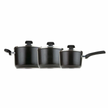 Professional 3-Piece Stainless Steel Saucepan Set