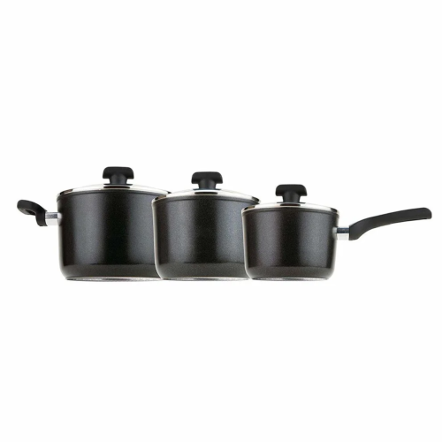 Professional 3-Piece Stainless Steel Saucepan Set