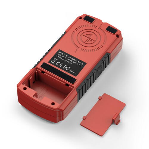 Digital Wall Stud Finder with LCD, Handheld, 15x6.7cm, Red