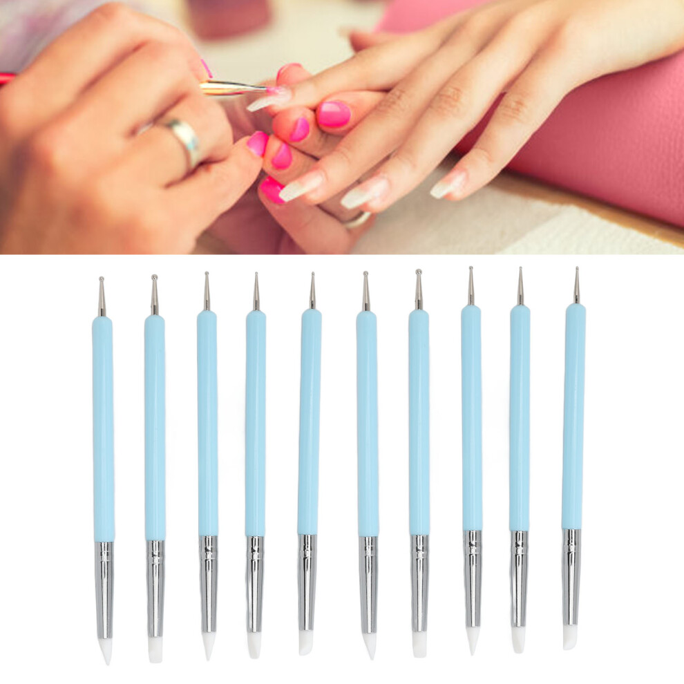 Dual Tipped Silicone Nail Art Dotting Pen for Sculpting and Carving