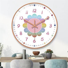 Clock Wall Clock Living Room Home Cartoon Early Education Clock Wall-Mounted Silent Quartz Clock