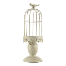 Vintage Bird Cage Candle Holder Wedding Table Decoration Props Wedding Decoration Metal Iron Candle Holder,White,S