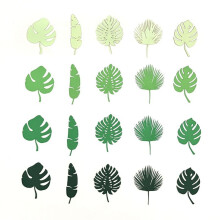 500Pcs Monstera Paper Leaf Plants Summer Party Confetti Decor Filled Balloon Confetti Birthday Wedding Party Decoration