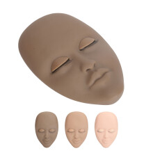 Kit de tête de mannequin pour la pratique des extensions de cils – 3 couleurs, visage en silicone réutilisable