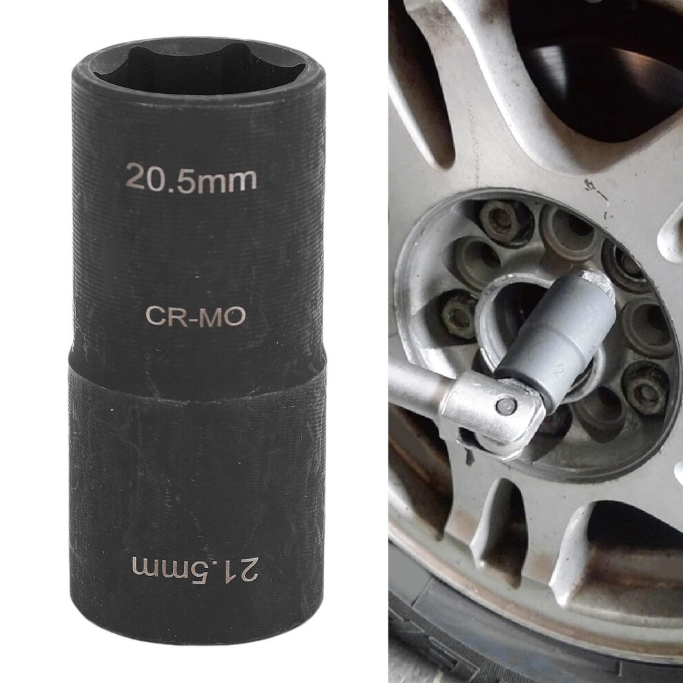 Double-Ended Steel Impact Socket 20.5X21.5mm For Damaged Lug Nuts 5051389513228