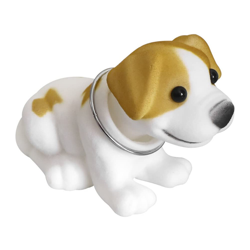 Shaking Head Dog Car Dashboard Ornament, Cute Resin Bobblehead Figurine For Funny Car Decor Yellow 9330225792154