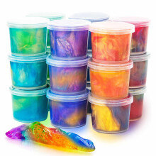 Galaxy Slime 24 Pack for Kids, Mini Slime Party Favors Bulk, Shimmering Stretchy Slime Kit for Classroom Prizes