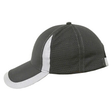 (Black, One size (adjustable)) Reflective Safety Baseball Hat - Breathable & Lightweight