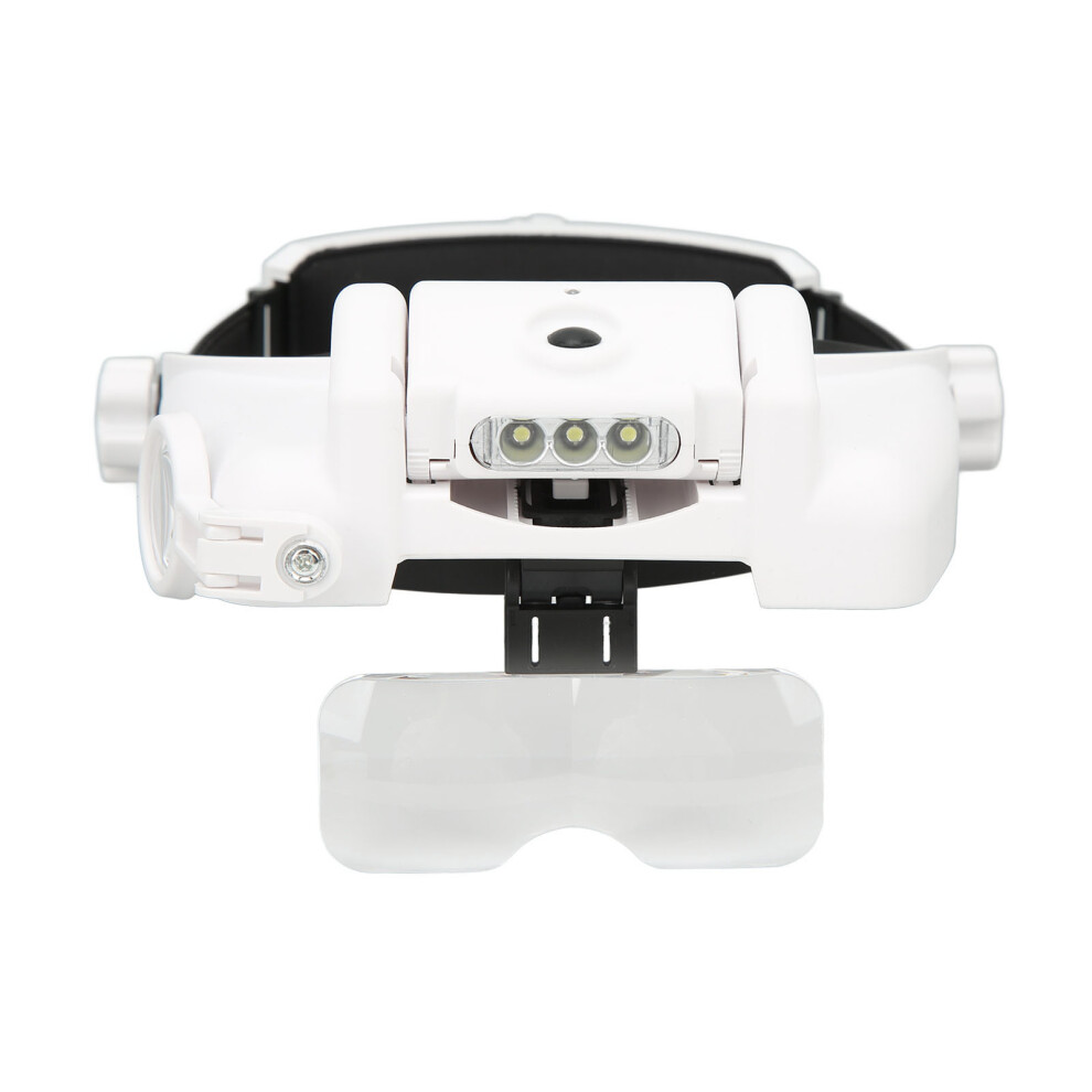 Rechargeable Headband Magnifier with 3 LEDs, 23 Magnifications MG82000MC