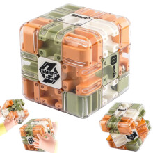 Large 3D Labyrinth Puzzle Cube and Maze Ball Brain Teaser Toy for Adults Teens, Colorful Brain Training Game