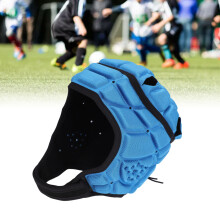 Jugend-Rugby gepolsterter Kopfsschutz EVA-Schaumsoftshellhelm Blau M