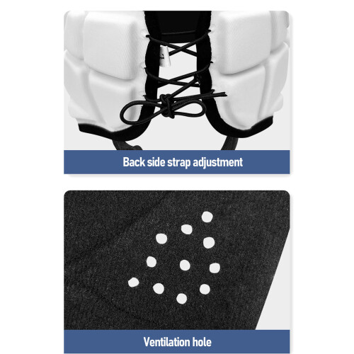 Youth Rugby Headgear EVA Padding Soft Shell White M 2