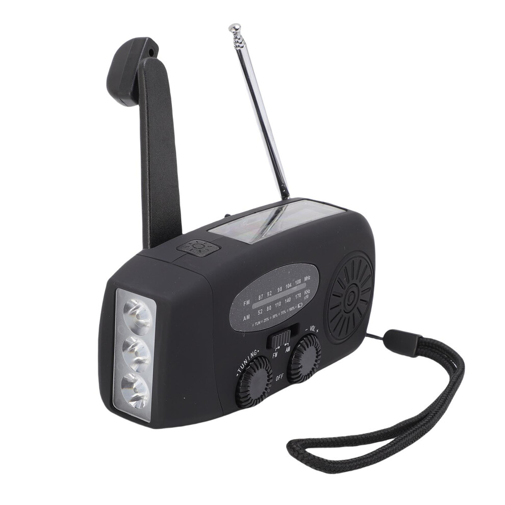 Weather Radio Solar Hand Crank Am Fm Wb Emergency Radio With 2000Mah Power Bank 3131389519474