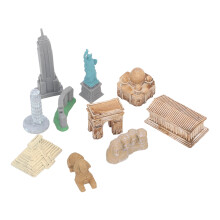 Set di 10 monumenti in miniatura del mondo, edifici di plastica per il gioco dei bambini