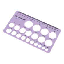Silicone Breast Measurement Tool with 1.5m Soft Tape Nipple Ruler in Purple
