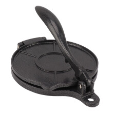 Aluminum Alloy 20cm Manual Tortilla Press for Pizza & Patty Making Black