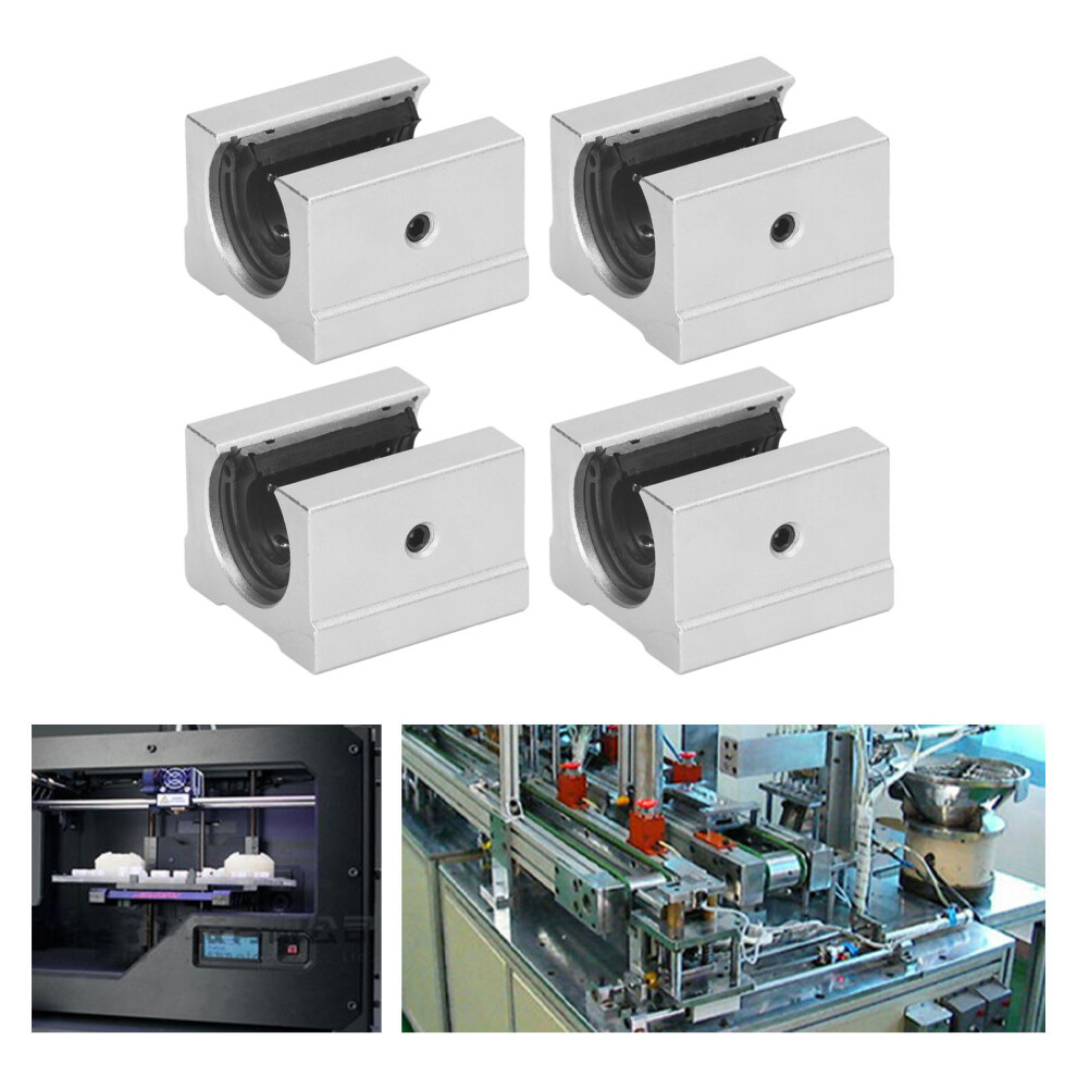 Ball Bearing Guide Rails Aluminum Alloy 4Pcs Sbr16uu Linear Motion Open Type 8401389522282
