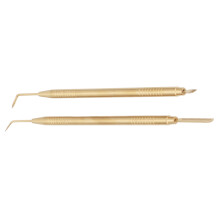 2 in 1 Stainless Steel Eyelash Lift Tool Double Ended Separator Gold Finish