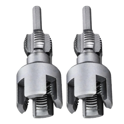 2 Pcs Pipe Thread Tool for 1/2 Inch PVC Pipe, Electric Drill Compatible