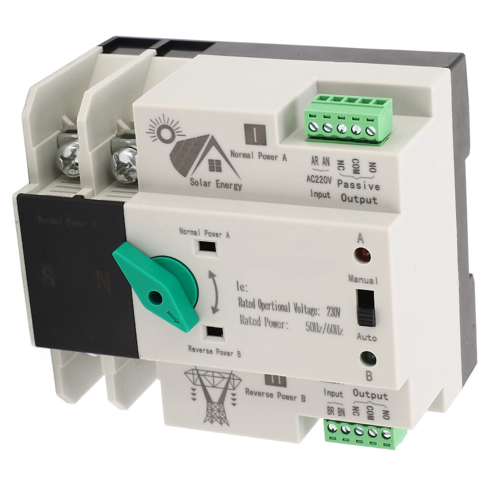 Dual Power Auto Transfer Switch 2P 100A Fast Switching Ac230v 5001389524304