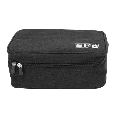 Data Cable Charger Bag Large 24.5x18.5x10cm Black 2