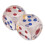 2Pcs Transparent Plastic Dice 3.5cm for Board & Educational Games 15