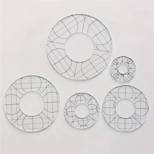 Acrylic Patchwork Ruler Set - 5PCS Sewing Multi Tool Quilting Templates Clothing Ruler Measurements 1