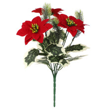 Artificial Christmas Wreath34cm Multicolour Polyester