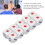 10pcs 6-Sided Waterproof Plastic Dice, White, 2.5cm for Games 4