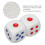 10pcs 6-Sided Waterproof Plastic Dice, White, 2.5cm for Games 5