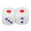 10pcs 6-Sided Waterproof Plastic Dice, White, 2.5cm for Games 8