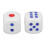 10pcs 6-Sided Waterproof Plastic Dice, White, 2.5cm for Games 9