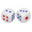 10pcs 6-Sided Waterproof Plastic Dice, White, 2.5cm for Games 10