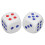 10pcs 6-Sided Waterproof Plastic Dice, White, 2.5cm for Games 11