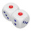 10pcs 6-Sided Waterproof Plastic Dice, White, 2.5cm for Games 13