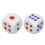 10pcs 6-Sided Waterproof Plastic Dice, White, 2.5cm for Games 15