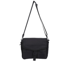 Schwarze Outdoor-Schultertasche mit großem Fassungsvermögen