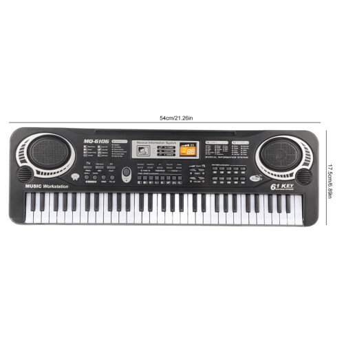 Kids Piano Keyboard 61Key Digital Piano with Microphone, Learning Layout, USB Plug for Beginners 2