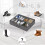 Adjustable Foldable Underbed Shoe Storage Container, Black, 530g 5