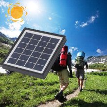 2 Stück 5-W Solar-Ladegerät 13x14x2cm Schwarz mit Ständer